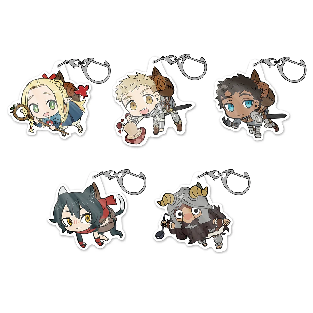 Anime Delicious in Dungeon 6cm Marcille Laios Falin Touden Thistle Kabru Acrylic keychain Pendant Cute Backpack Cheistmas gifts