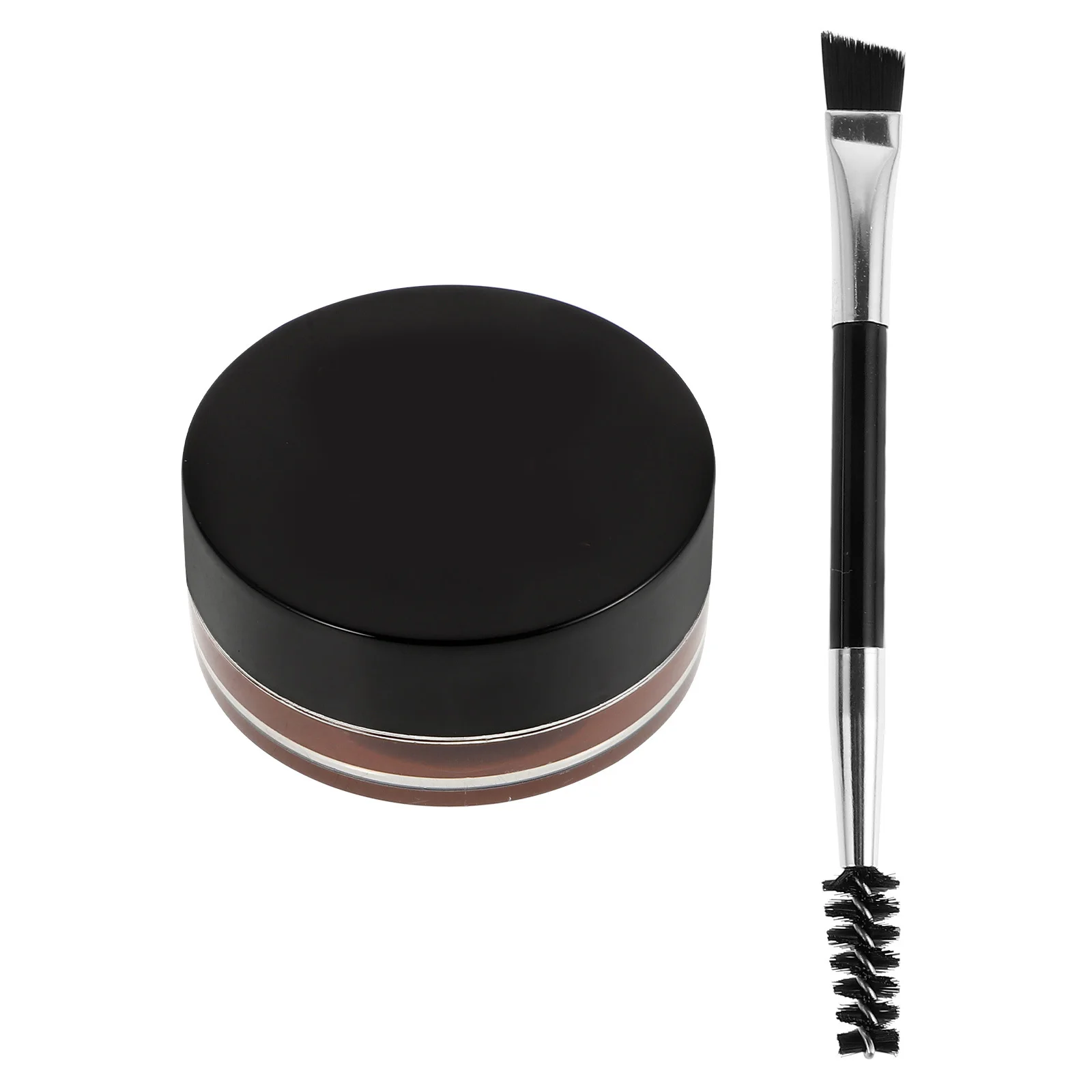 Gel à sourcils marron foncé, cire coiffante imperméable, maintien longue durée pour sourcils naturels définis, brosse de précision