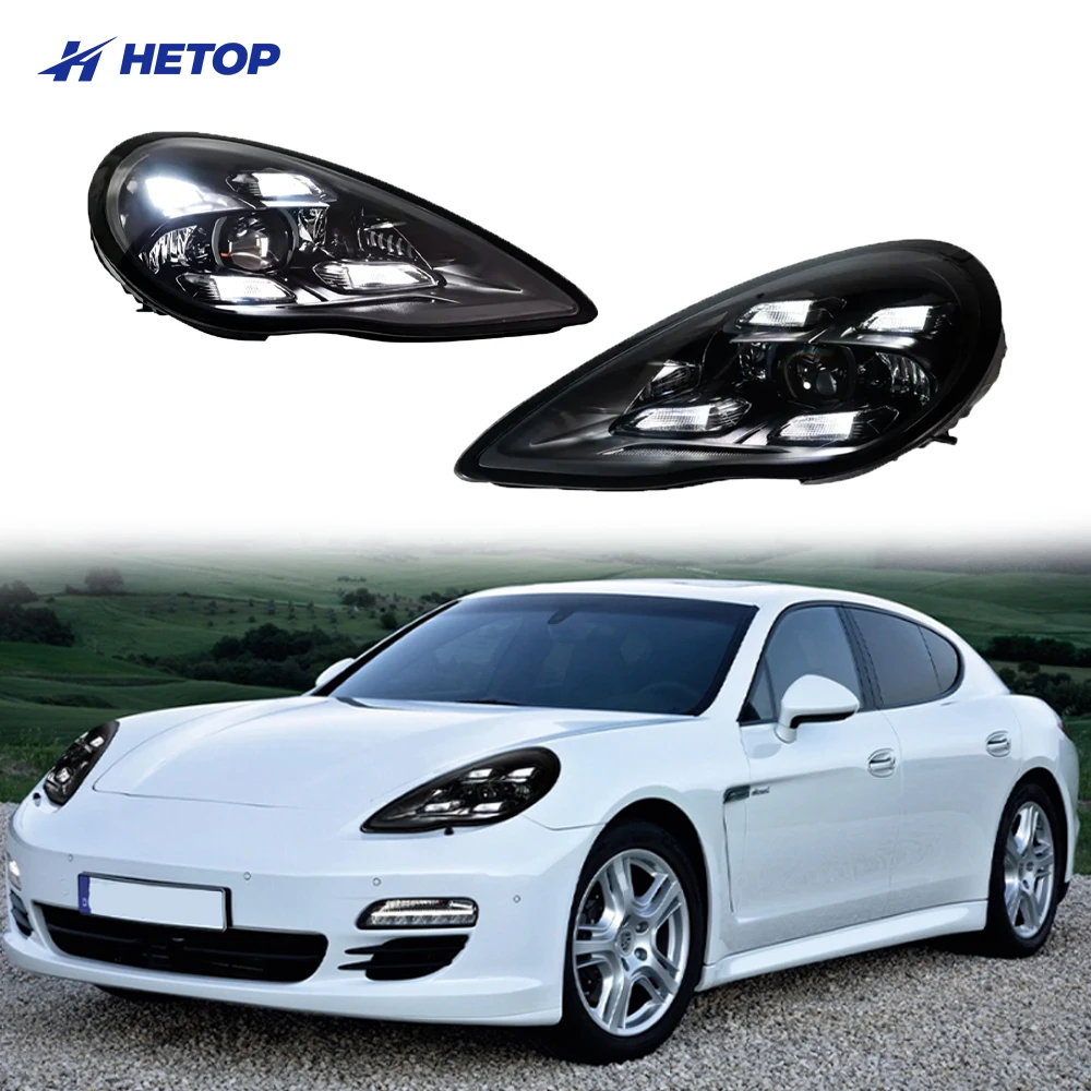 

HETOP for Panamera 970.1 2010-2013 Dual Color LED Front Lamp High-quality Hot Selling Plug and Play DRL for Porsche Headlights
