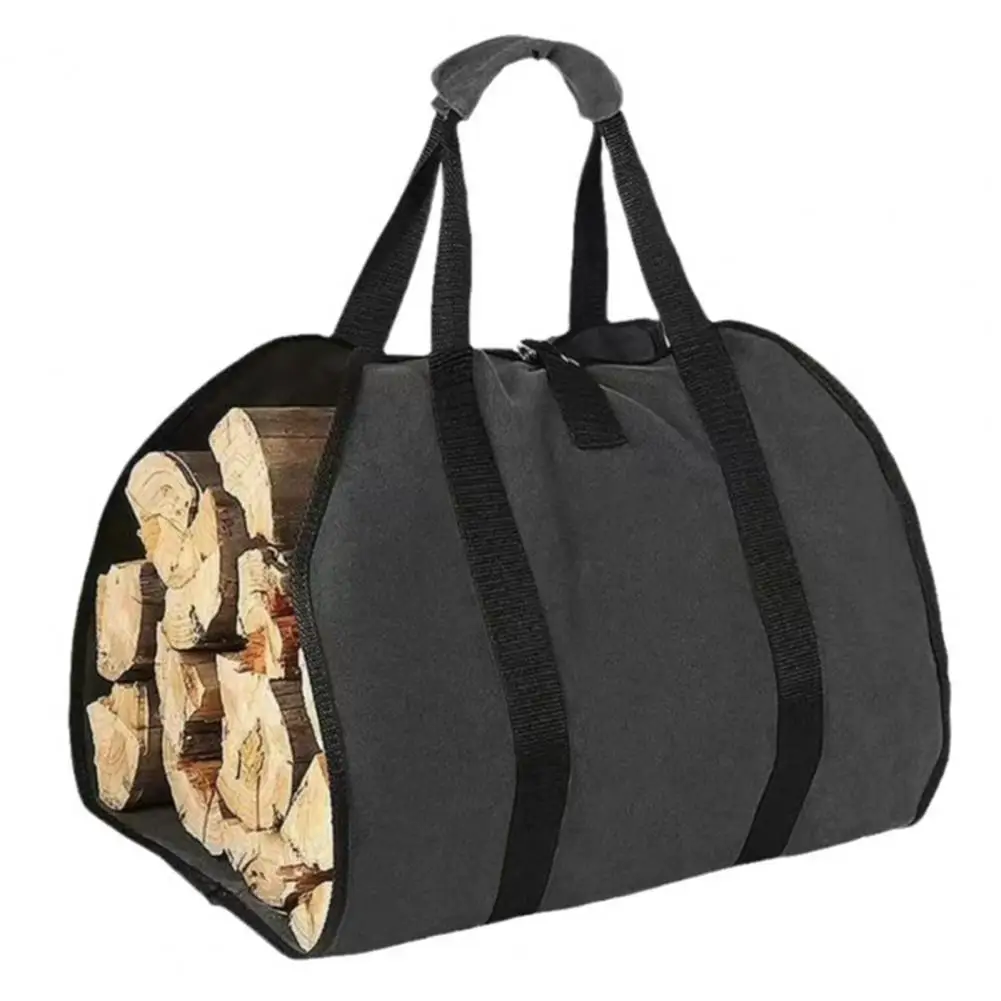 Oxford Cloth Firewood Carrier Log Carrying Handbags Portable Wood Transport Bag Log Carrier Fireplace Tote Firewood Storage Bag