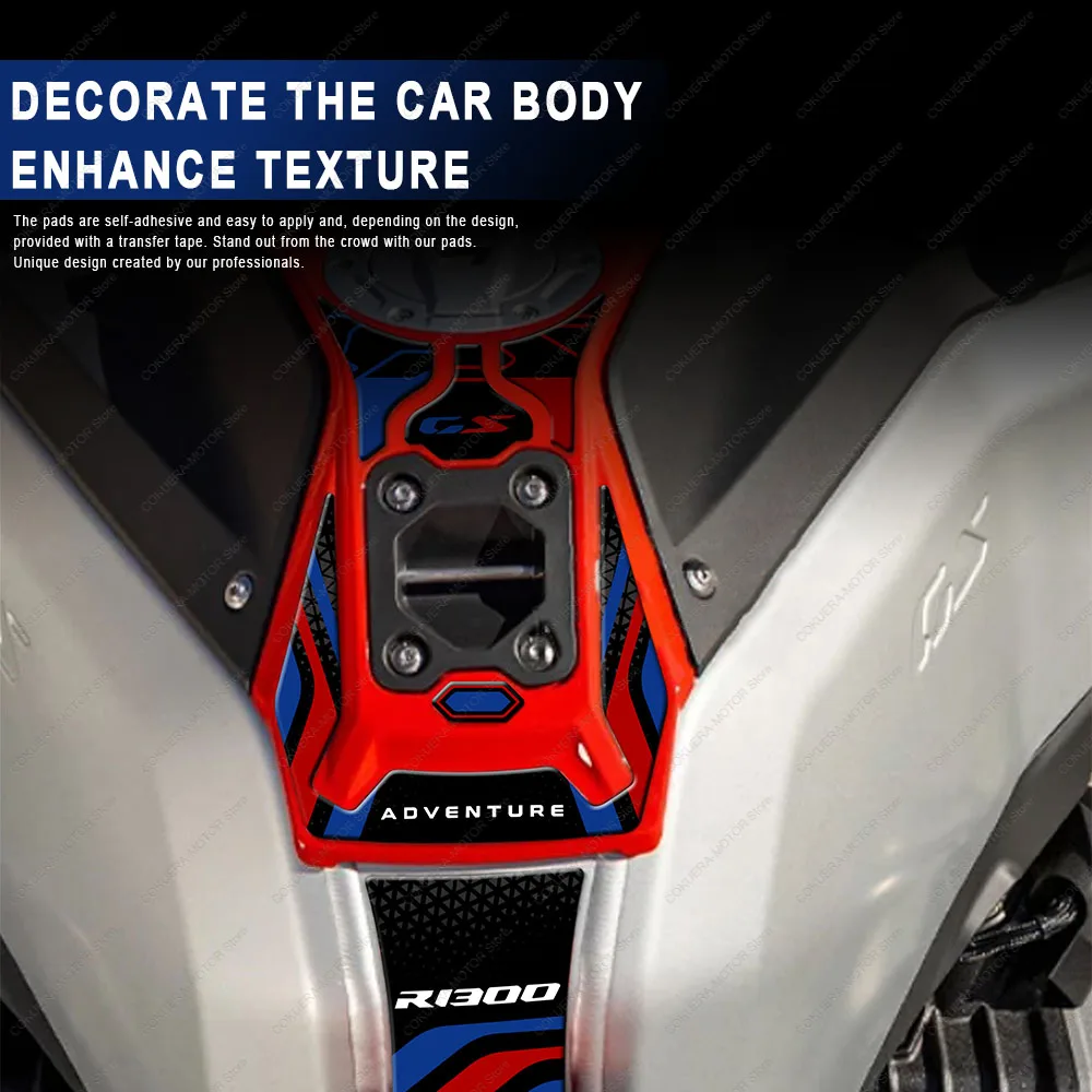 for R1300GS R 1300 GS Adventure 2025 Motorcycle Tank Pad Sticker 3D Gel Epoxy Resin Protective Sticker Decals Kit - Image 6