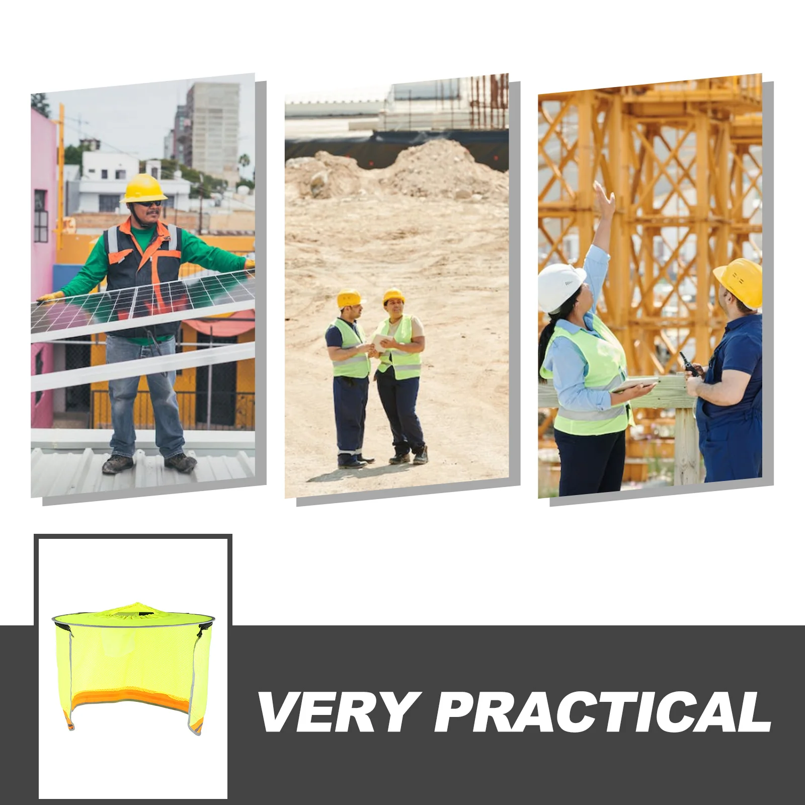 قبعة صلبة، حافة مظلة، لون مشرق، حماية من الأشعة فوق البنفسجية، غطاء للرقبة، حاجب أمان للعمل في الهواء الطلق، ظل هاردهات #4