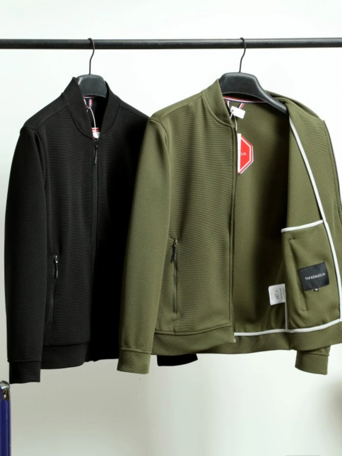 

Men's Casual Spring Autumn 3D Honeycomb Breathable Texture Baseball Jaet Flight Outerwear Faionable Urban Sle Long Sve