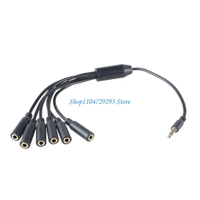 

Y2GD 1 in 3/4/5/6 Out 3.5mm AUX Cord 4-Section Male to Female Converters Wire Line