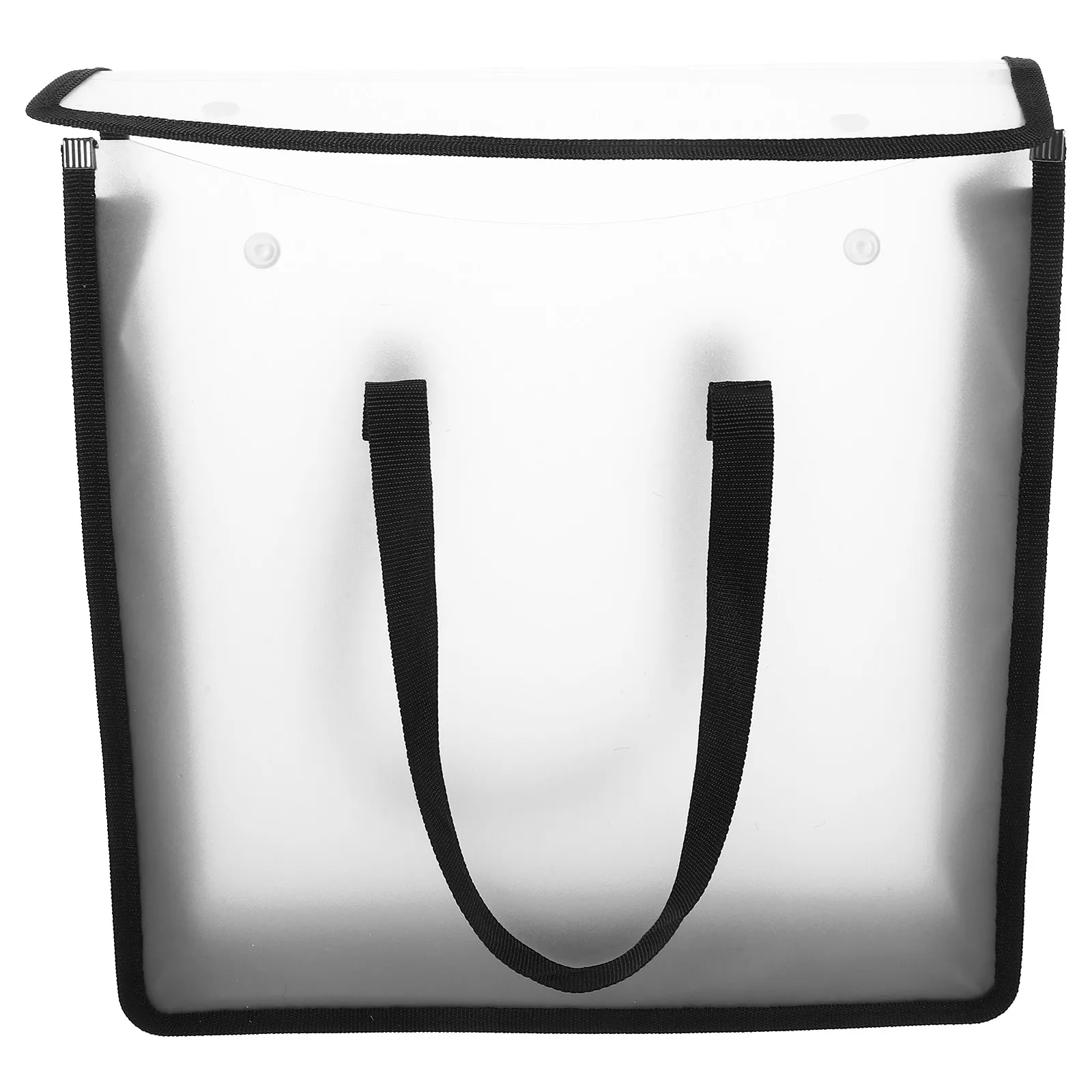 

Premium PVC Portable File Bag with Buckle Closure Large Inner Pocket for Tax Documents Contracts Bills Statements Receipts