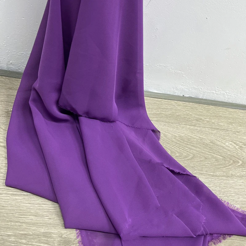 Soft Purple Lilac Grape Chiffon Fabric for Apparel Bridal Party Decoration Georgette Backdrops Curtains Dress Cloth DIY Material