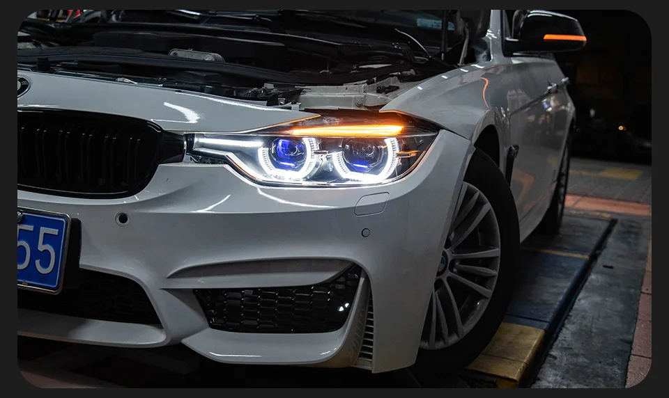 AKD Car Lights for BMW F30 LED Headlight Projector Lens 2012-2019 F31 F35 3 Series 320i 325i DRL AngelEye Automotive Accessories