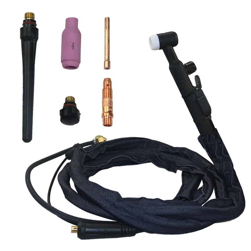 

WP9FV-A02TIG Torch Tungsten Arc WP17 Argon4mAir Cooled WP9FV-A02 Flexible Head Gas V Gas Valve TIG Welding Torch Set accessories