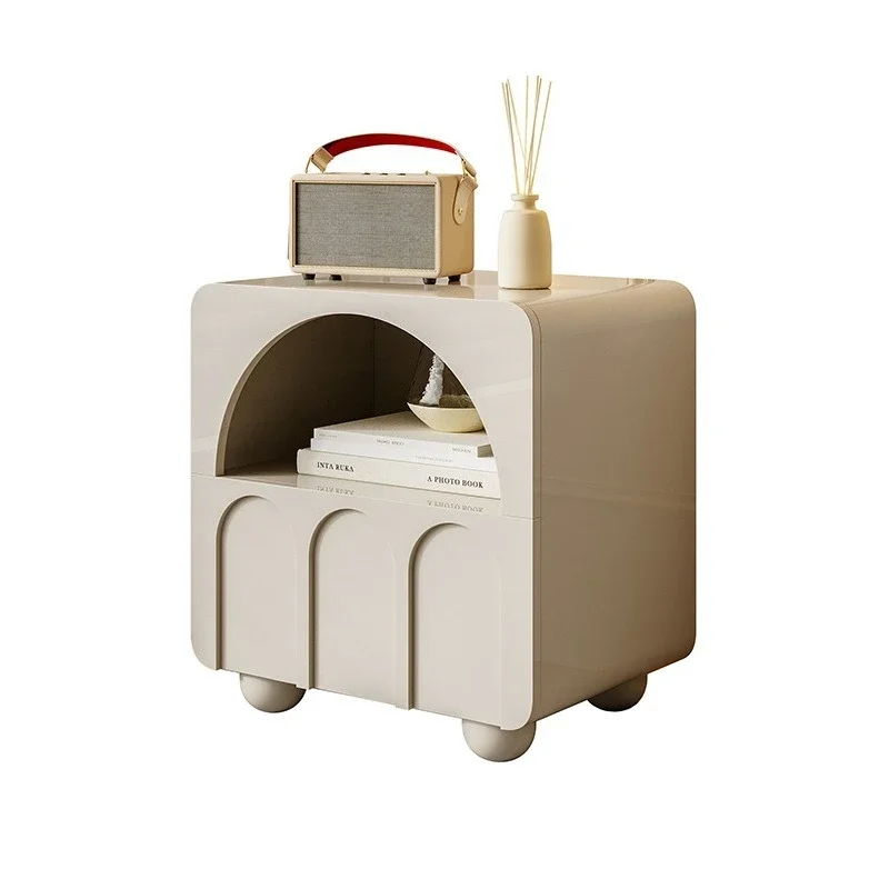 

Cream wind, white, cave, bedside table, French, light luxury designer