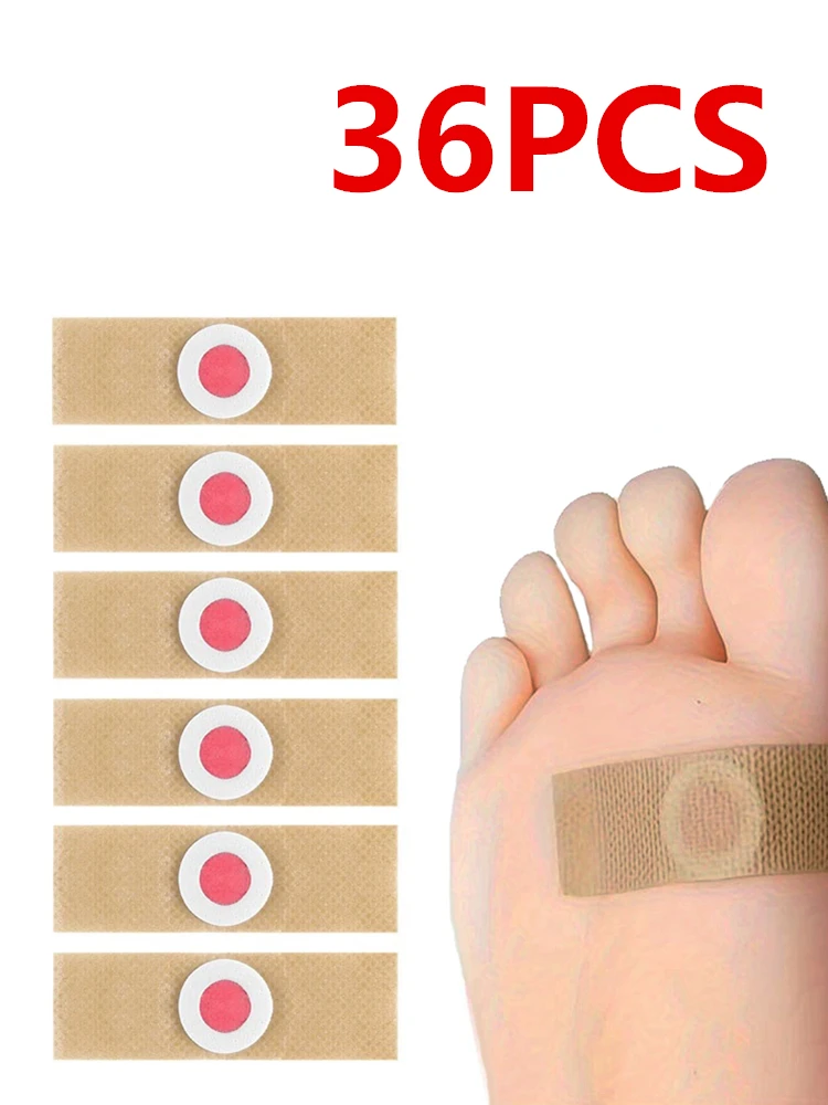 36Pcs Foot Corn Removal Plaster with Hole Warts Thorn Patch Feet Callus Remove Soften Skin Cutin Sticker Cure Toe Protector