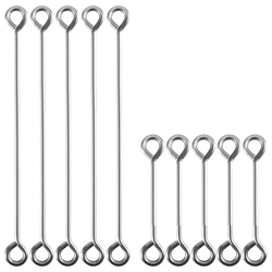 20pcs Sea Fishing Weight Sinker Longtail Lead Loop Wires for DCA Bait Clip Grip Mould Making Eye Loops Stainless Steel 50mm 100m