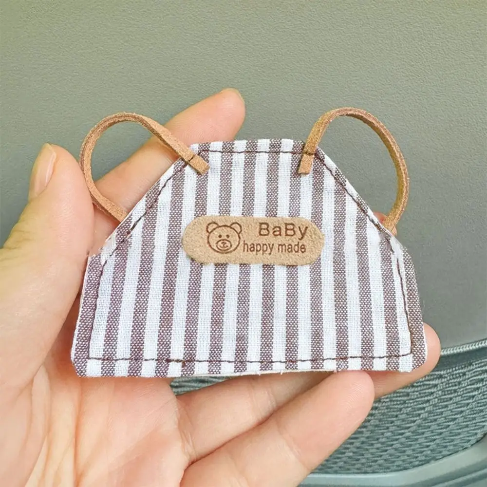 Mini muñeca a cuadros a rayas, delantal vaquero, vestido, ropa para muñecas de 10cm/15cm, ropa informal hecha a mano, traje para muñecas de peluche Ob11 Gsc