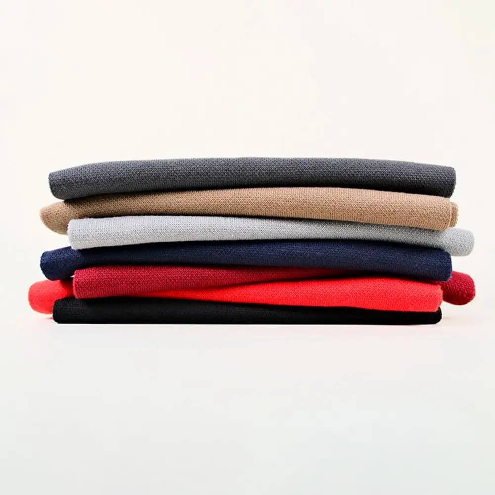 

Men Winter Scarf Men Polyester Scarf Elegant Men's Solid Color Business Scarf for Autumn Winter Warm Imitation Cashmere for Work