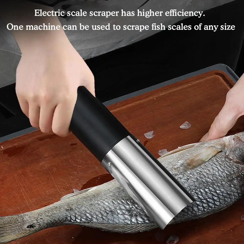 Portable Wireless Electric Fish Scaler Remover Cleaner Fishing Descaler Seafood Tools Battery Knif Scalers Kitchen Clean Sc A7H9