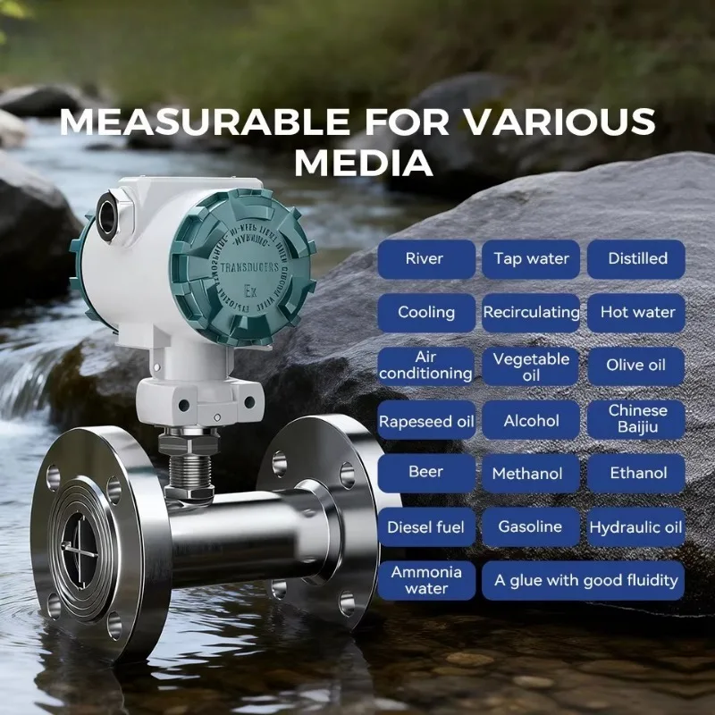 4-20Ma Industrial Liquid Turbine Flow Meter Turbinemedidor Flow Meter, Water and Fuel Tank Flow Meter