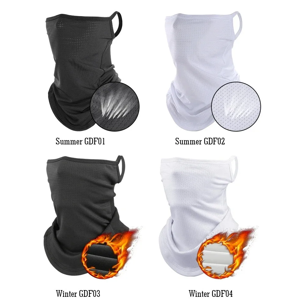 1/2PCS Winter Warm Bandana Half Face Mask Hang-Ear Neck Warmer Gaiter Tube Scarf Windproof Ski Fishing Neckerchief Headband Men