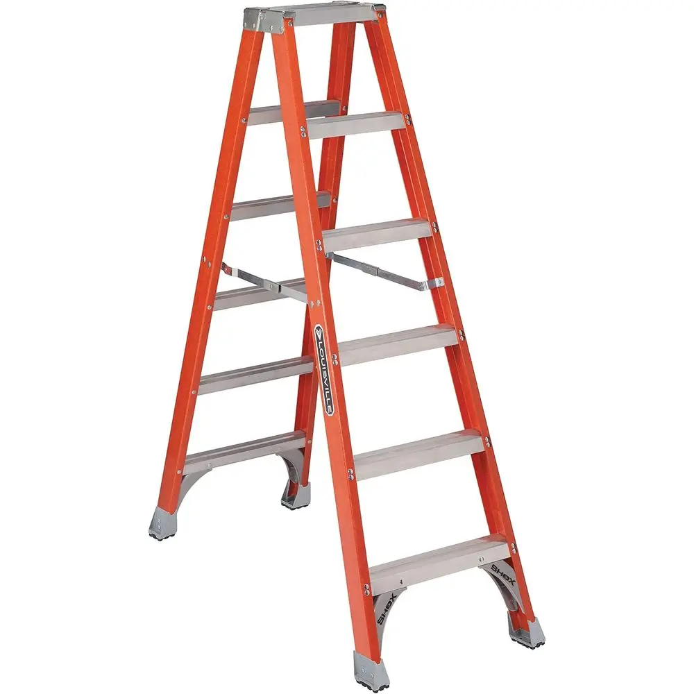 Escalera de Dos Peldaños Delantera de Fibra de Vidrio de 6 Pies con Capacidad de 300 Libras, Tipo IA, Modelo M1506