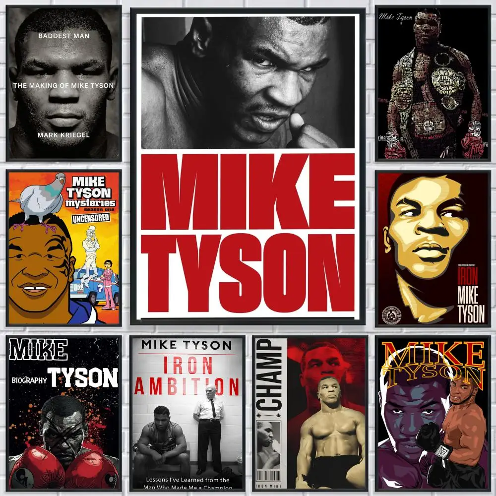 

M-Mike Boxing Legends T-Tyson Poster HD Print Personalized Canvas Wall Mural Art Photos for Living Room Home Decor Durable