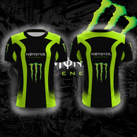 Summer Hot Sale Monster Energy Motorcycle Off-road Vehicle Outdoor Training Quick-Drying Breathable Cycling Clothing T-shirt Men