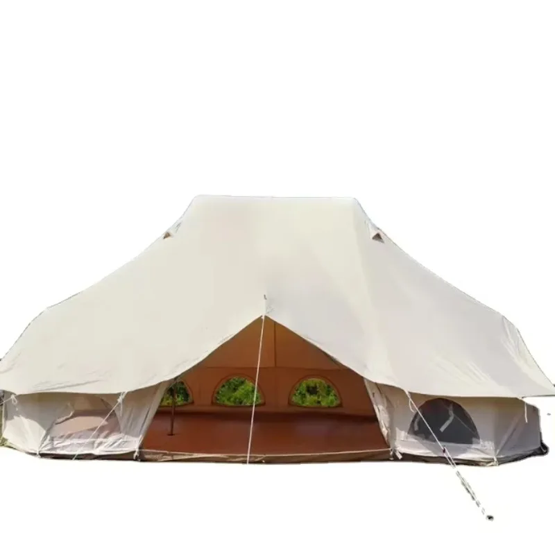 

2026 6M Cotton Canvas Emperor Tent 3 Doors Large Tent With Roof Stove Hole For 8-12 People Camping Family Party