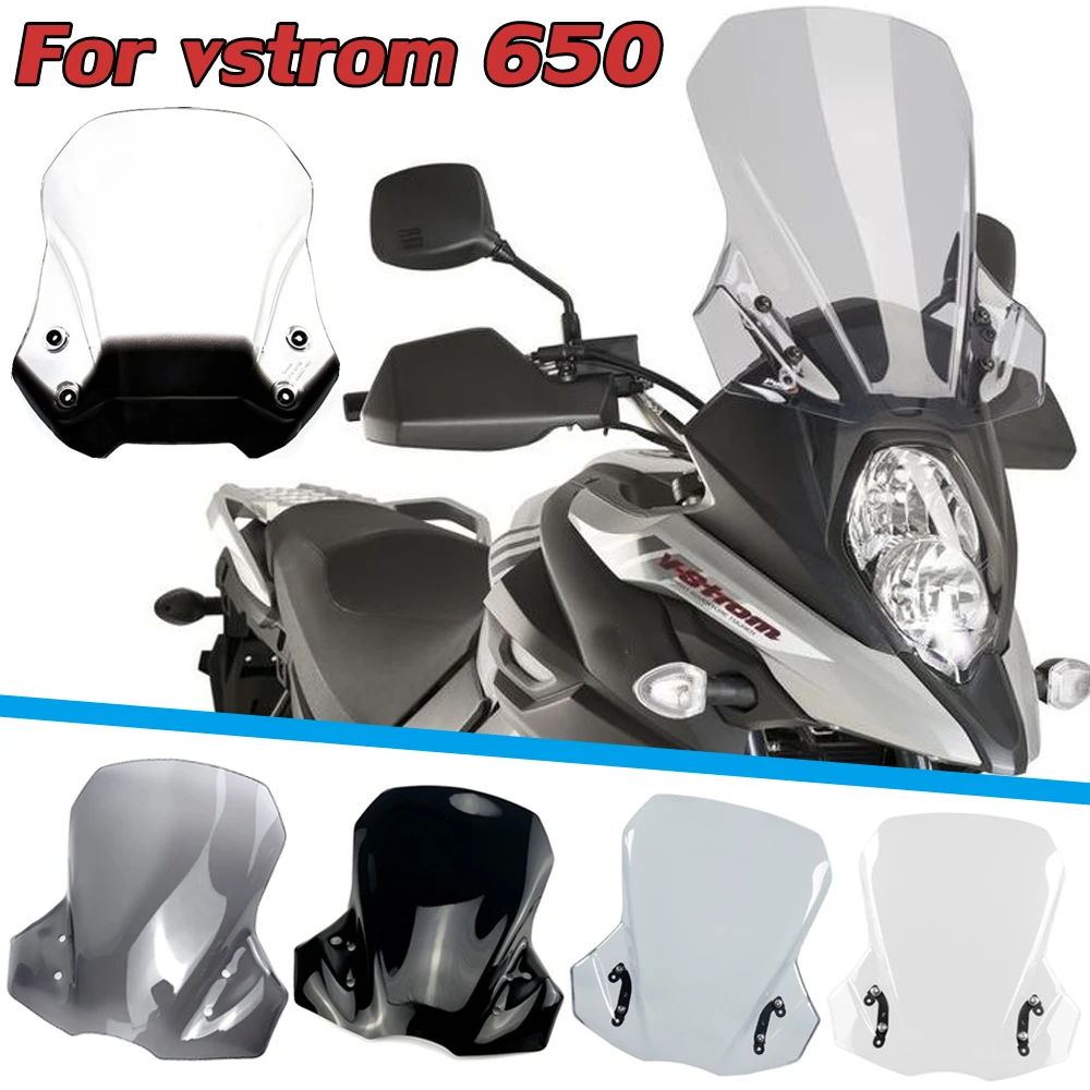 

Motorcycle Windshield Windscreen Wind Deflector For Suzuki V-Strom 650 XT DL Vstorm 650XT 2017-2020 2021 2022 DL650 Accessories