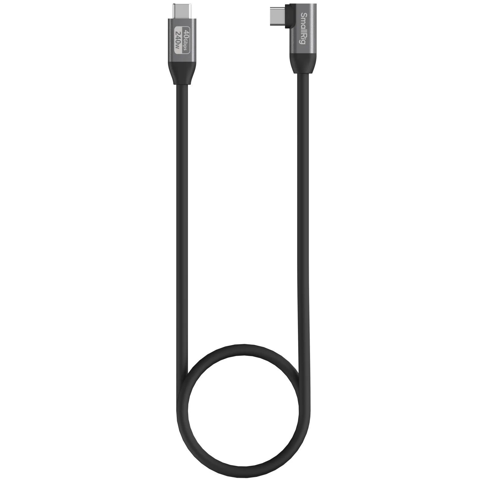 SmallRig 5732 Data Cable for USB-C Adapter Straight To Angled 100cm 40Gbps 240W 8K Delivers 8K /60Hz High-Definition Cable Tie