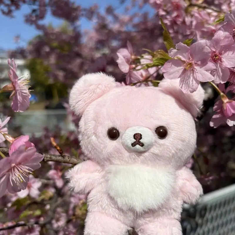 Genuine with Tags Japanese Anime 10Th Anniversary Rilakkuma Pink Plush Doll Hang Ornament Wallet Decoration Couple Birthday Gift