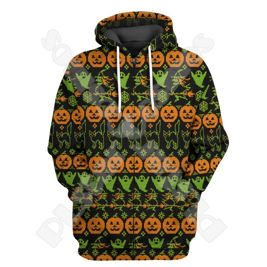 Halloween Cosplay Skull Horror Terror Movie Vintage Funny Retro Streetwear 3DPrint Harajuku Pullover Casual Jacket Hoodies H2