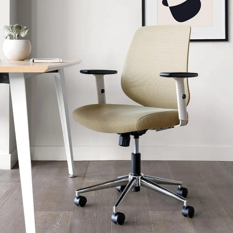 Computer Office Chair with Swivel, Lumbar Rest, and Adjustable Armrests - Sustainable