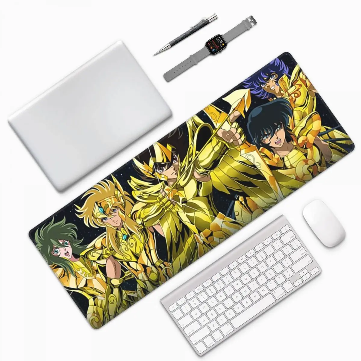 Knights Of The Zodiac Anime Saints Seiya Large Mouse Pad Computer Keyboard Mouse Mat Gamer PC Laptop Desk Mat Table Mats