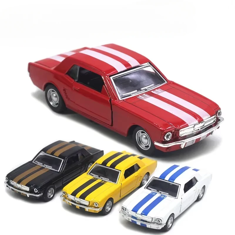 1:32 Ford Mustang vintage car ﻿Model Car Alloy Diecast Metal Pull Back Cars Toy Simulation Educational  For Kids Gifts