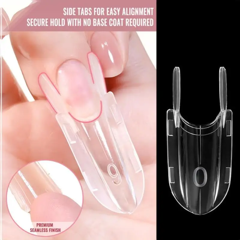 120Pcs Sandwich Dual Nail Extension Forms Rocket Shape Clear Reusable Top Bottom Mold Full Cover Gel Builder Manicure Art Kit
