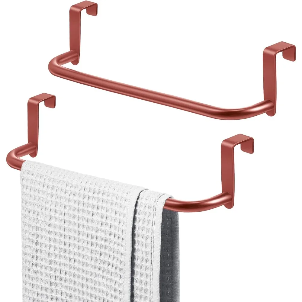 

2-Pack Metal Towel Bars for Kitchen Cabinets, Steel Towel Racks, Can Be Hung Inside or Outside The Door