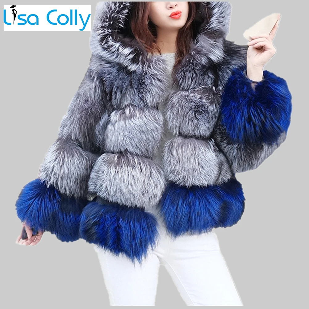 Women's Winter Overcoat Thick Warm Long Sleeve Faux Fur Coat Jacket With Hooded