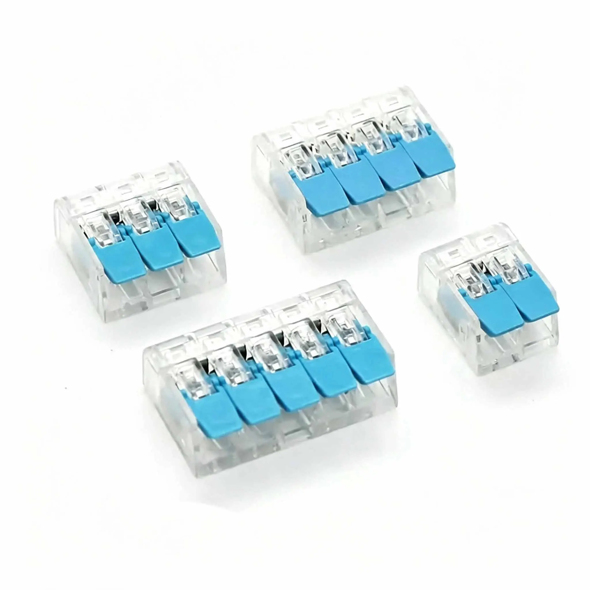 30/50PCS Mini Push‑in Fast Wire Connector Compact Plug‑in Home Electronics Wiring Terminal Block 0.08‑4.0mm² Universal Cable