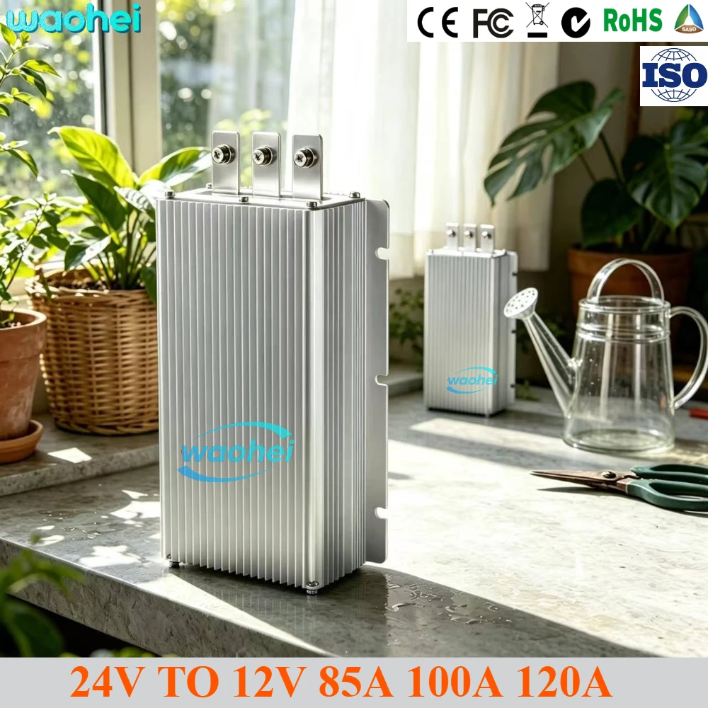 24V To 12V 85A 100A 120A High Power Step Down DC DC Voltage Converter 24V-12V 1440W Buck Module Car Solar Power Supply CE RoHS