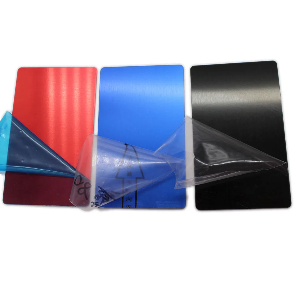 10 Pcs Blank Metal Card Colorful Anodized Aluminium Plate for DIY Laser Printing Engraving Marking Thickness 0.5mm 0.8mm 1mm