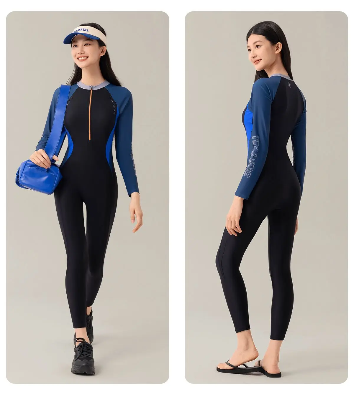 

Women Full Body Outdoor Water Sports Beach Surfing Push Up Rash Guard One Piece Professional Quick-Dry Bathing Atheltic SwimWear