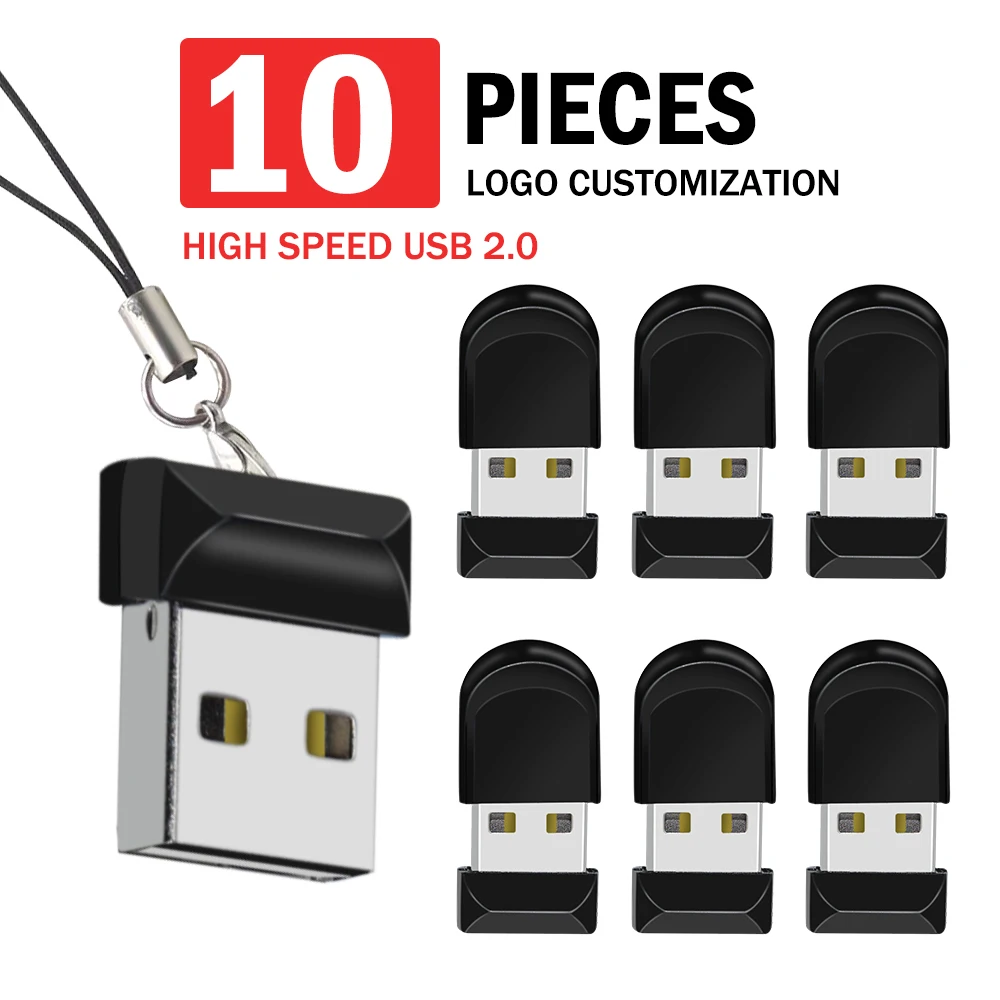 

10 шт./лот мини-USB-накопитель 128 ГБ 64 ГБ 32 ГБ 8 ГБ металлический флэш-накопитель 128 64 32 16 8 ГБ флэш-накопитель Cle USB Stick u диск