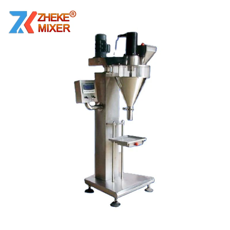 Customized Stainless Steel 304 Semi AutomaticPowder Auger Filler and Measuring Weigher Cosmetic Powder Filling Machine