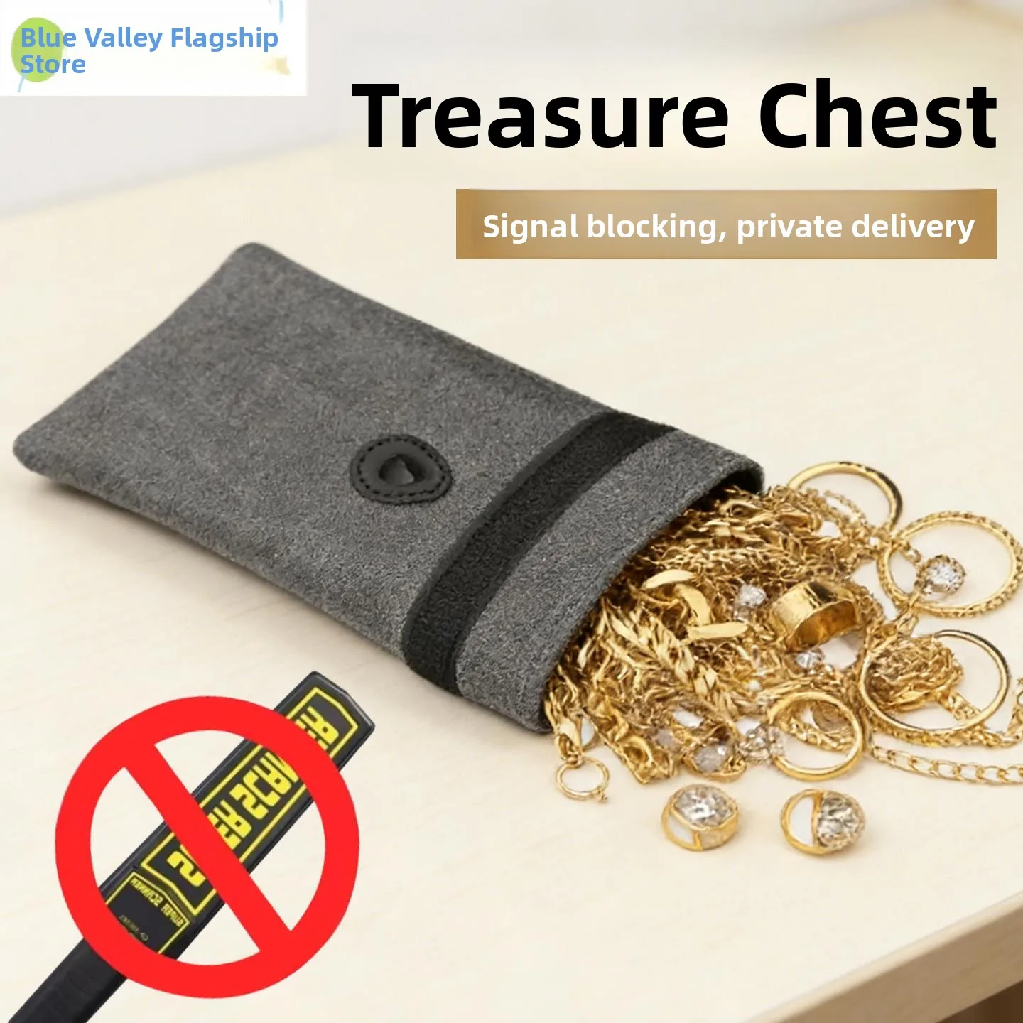 Bolsa Multifuncional Dorada con Protección de Señal, Estuche de Almacenamiento para Teléfonos y Relojes, Bolsa de Almacenamiento Dorada, Nuevo Estilo Primavera 2026, Unisex