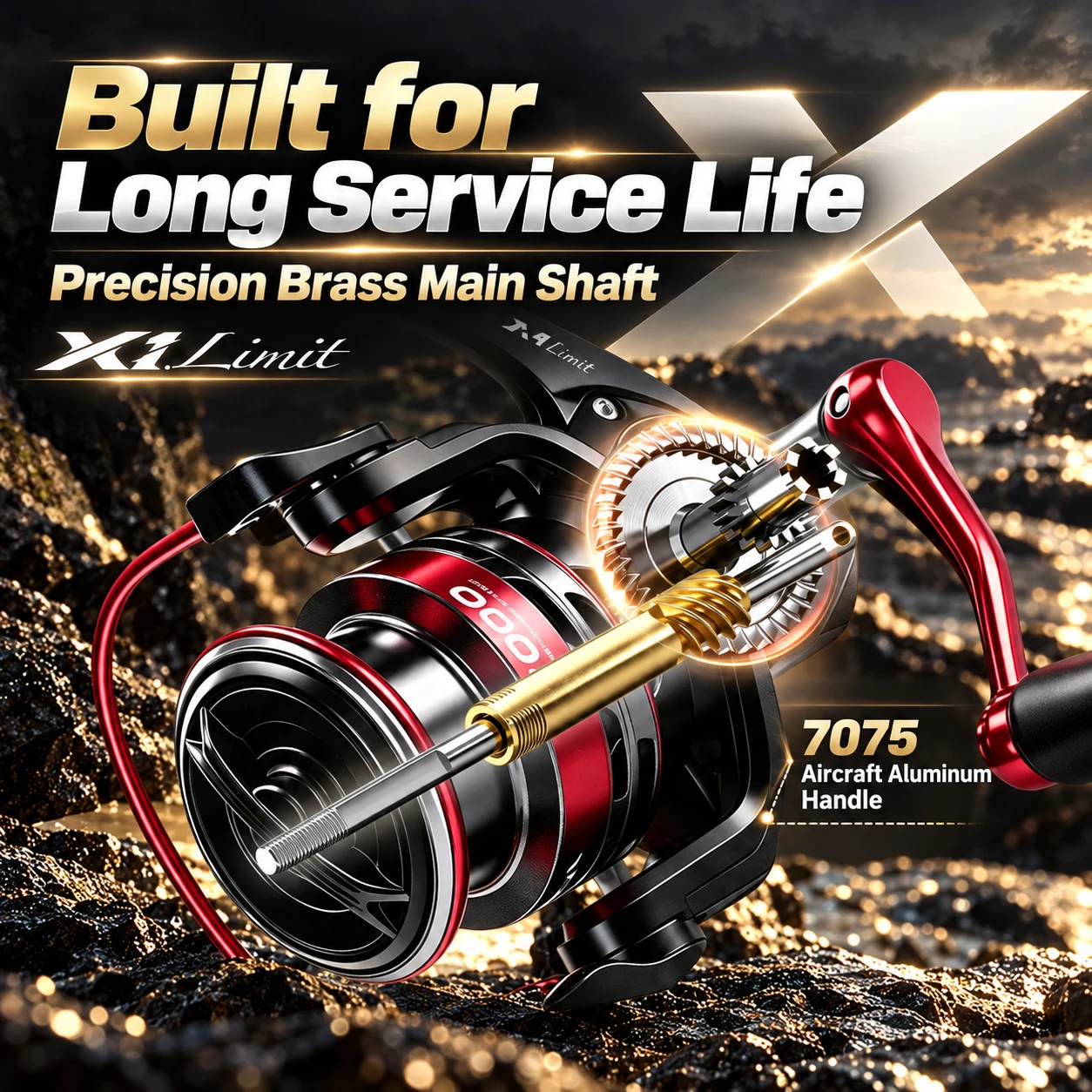 HASIDA X1 Limit Spinning Fishing Reel 1000-4000 Series 10KG Max Drag Anti Rust Smooth Retrieval Red Reel for Bass Trout Fishing