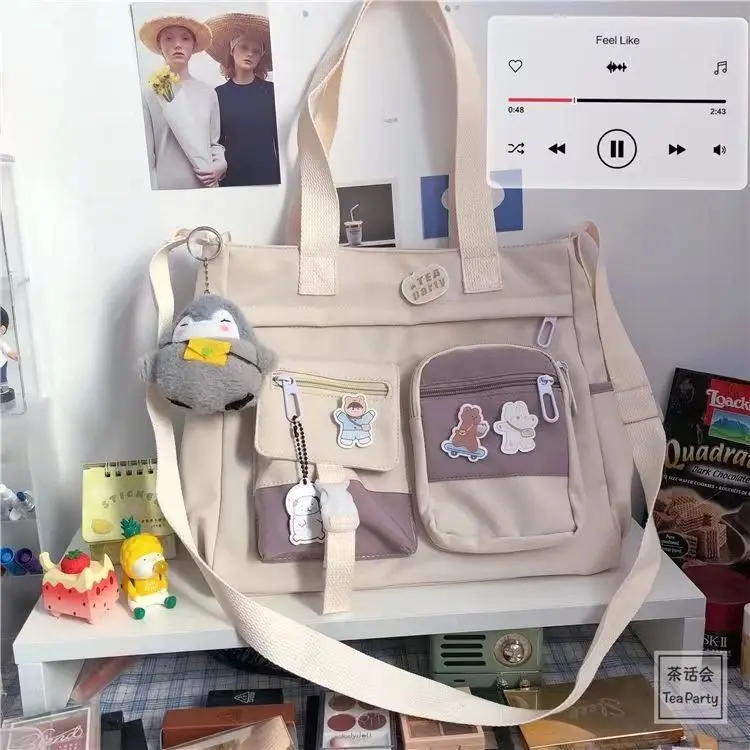 

Nylon Waterproof Canvas Women Handbags Shoulder Bag Japanese Ladies Messenger Bag Student School Crossbody Bags for Girl Satchel