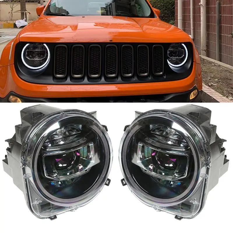 For Jeep Renegade 2015 2016 2017 2018 2019 2020 Led Headlight Excellent Ultra Bright Headlamp Assembly Car Accessories