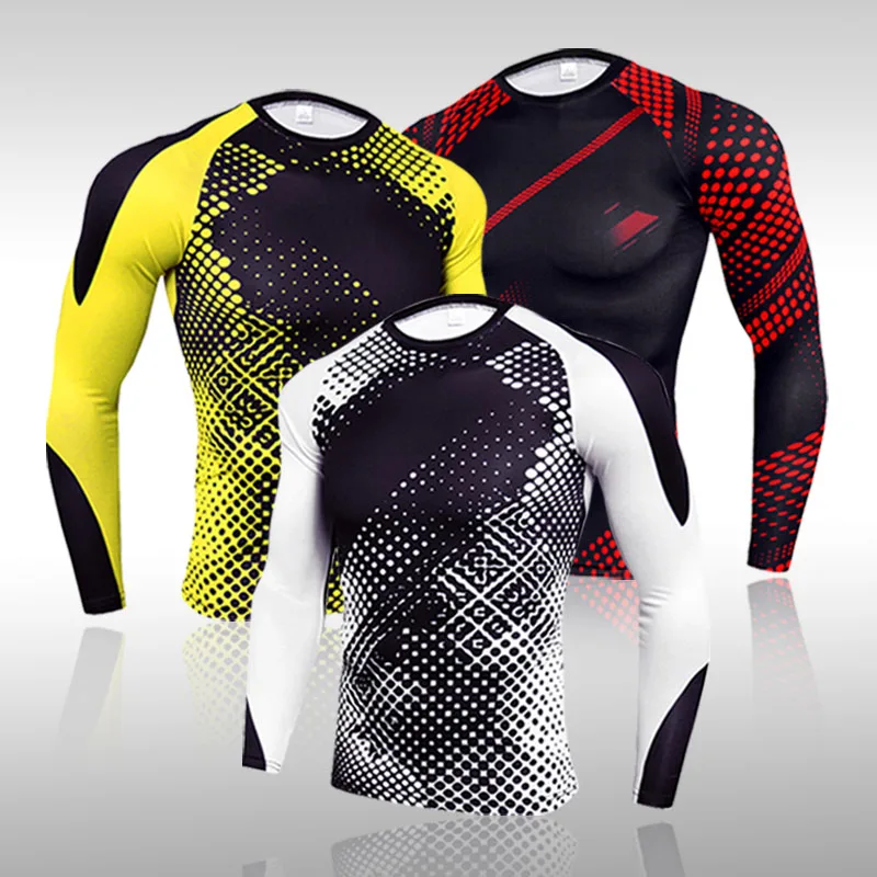 

Men Running Clothing Compression Sport T-Shirt Top Long Sleeve Gym Fitness Tight Sportswear Pants Hiking Rashguard Sweat Shirt