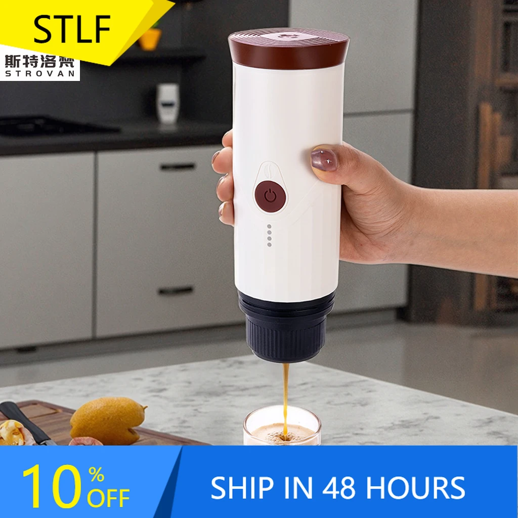 

STLF Travel Coffee Maker Lithium Battery Operated Coffee Maker by Self-Heating with Carrying Case TK03 Espresso Coffee Machine