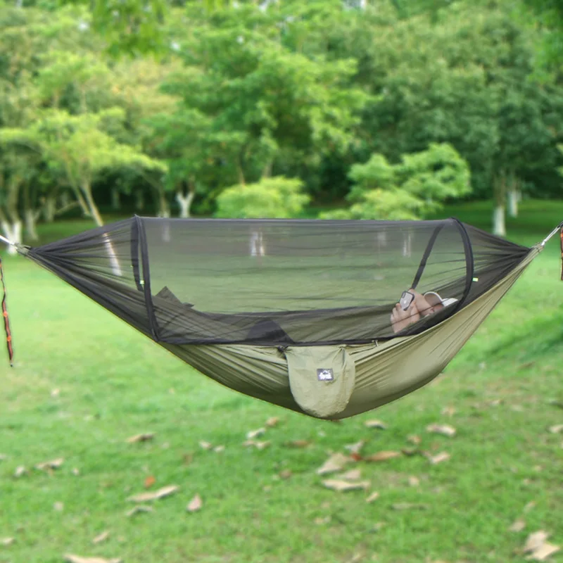 

Mosquito net hammock Quick-open tent parachute cloth anti-mosquito shade Camping tree tent outdoor swing