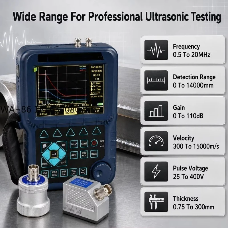 Compact Ultrasonic Flaw Detector Portable NDT Testing Instrument for On‑site Metal Weld Inspection
