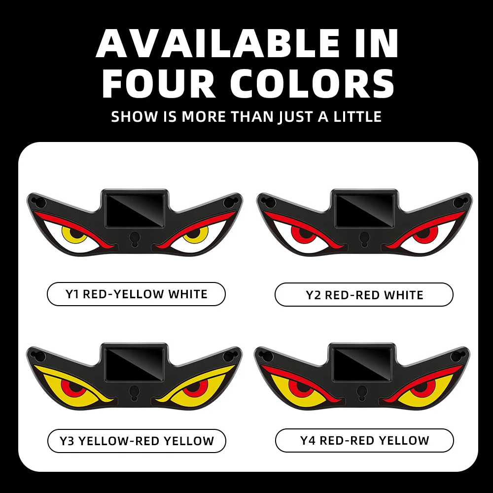 Devil’s Eye Shaped Car Window Decorative Light With Suction Cup Solar/USB-C Rechargeable Red Yellow White Flashing Warning Lamp
