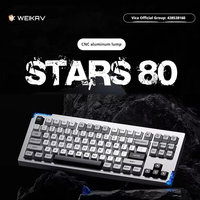 2024 New Weikav Stars80 Mechanical Keyboard Kit Qmk/Via Custom Bluetooth Esports Gaming Keyboard Boy Birthday Gift Wholesale